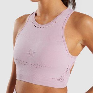 Gymshark Flawless Knit Sports Bra Washed Lavender